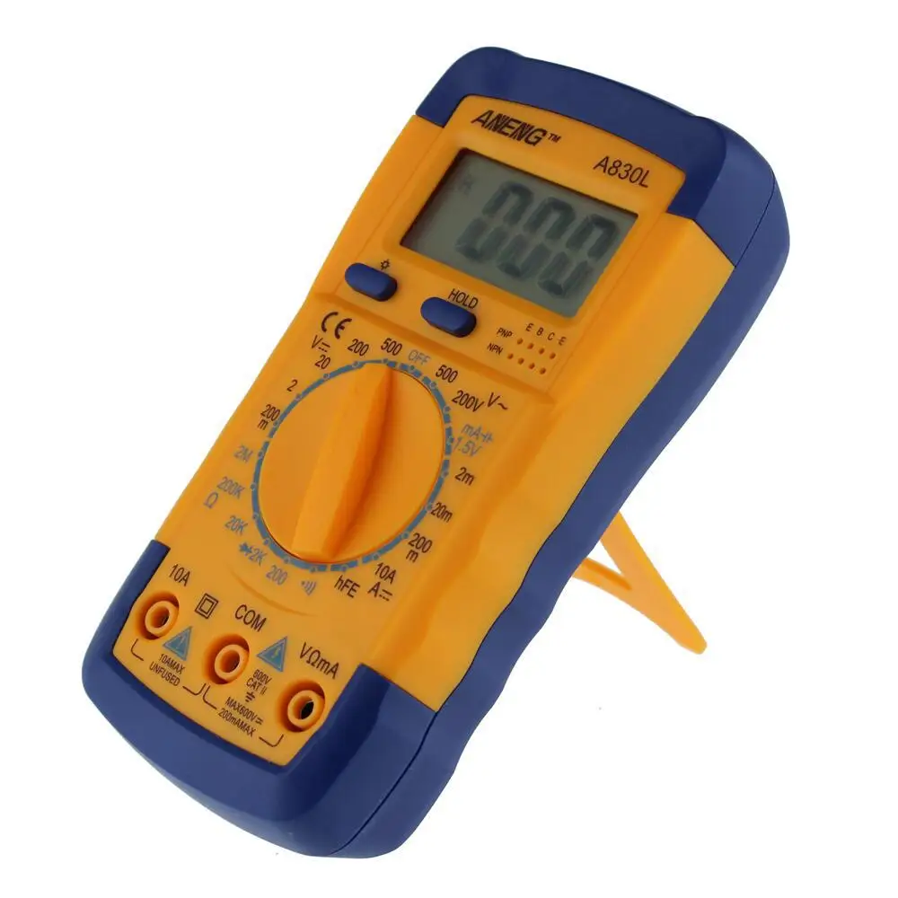 Flexsteel Digital Multimeter A830L Ammeter Multitester Voltmeter Megohmmeter Ohmmeter hFE Current Tester with LCD Backlight