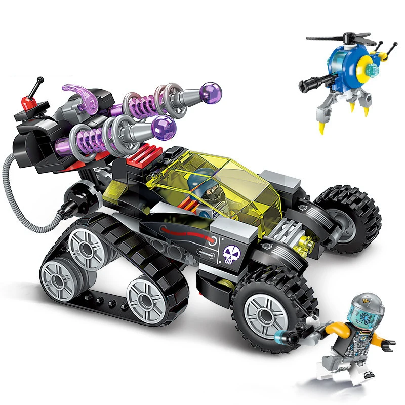 

Future Police Series 203pcs SWAT Corps Chariot Model City Magnetic Explosive Sniper Technology Age Figures Bricks Boy Gifts