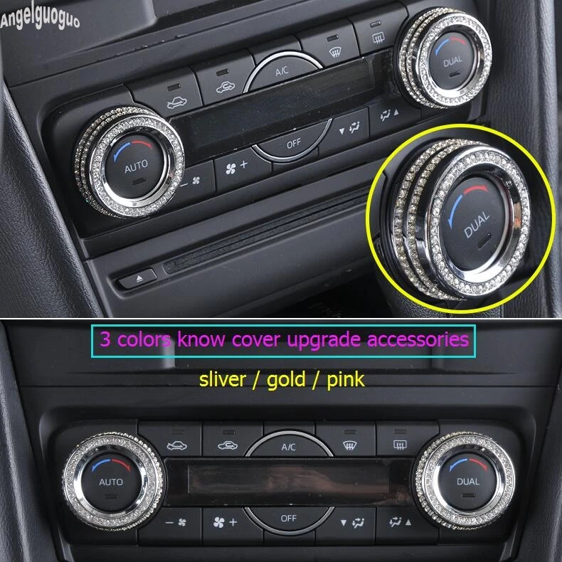 For Mazda Axela CX-4 CX-5 ATENZA Accessories Car Air Conditioning Rotary Knob Cover AUTO DUAL Switch Decoration Ring Car-styling
