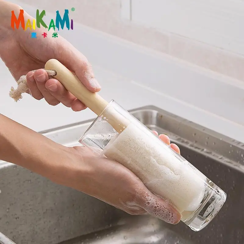 Кухонный чистящий инструмент Loofah щетка для бокалов бутылка кофе чая стеклянная