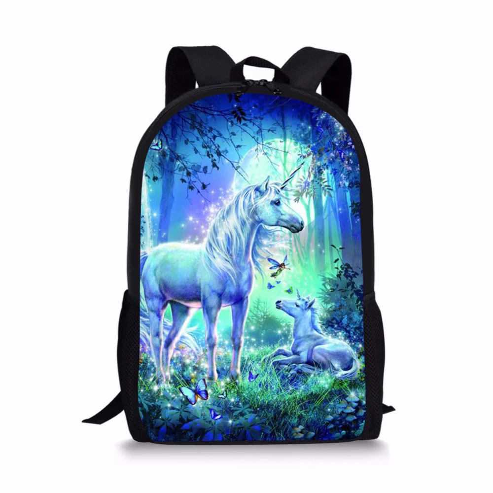 BackpackCute Pug Dog Unicorn Backpack School Shoulder Backpacks Casual Daypack 