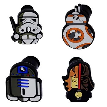 

4PCS Kids Boys Birthday Gift Star Wars Figure Moving Shoe Ornaments Skaing Sandals Decorations Toys