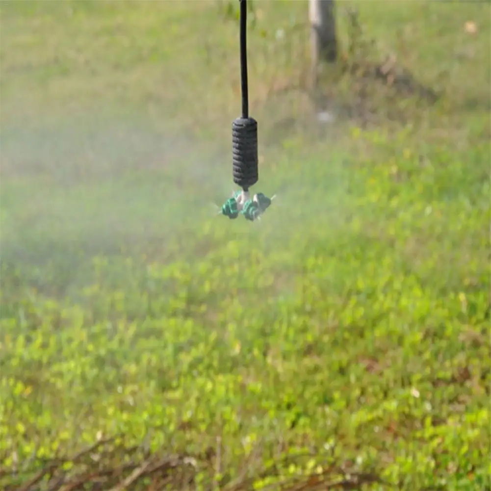 

10PCS Garden Mini Irrigation System Mounted Nebulizer Kit Automatic Sprinkler 4-Head Crossed Spray Nozzle Adapter Garden Sprayer