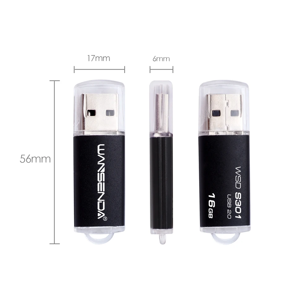 Wansenda USB флеш накопитель 100% реальная емкость 2 0 4 ГБ 8 16 32 64 128 256 ГБ|USB флэш-накопители|