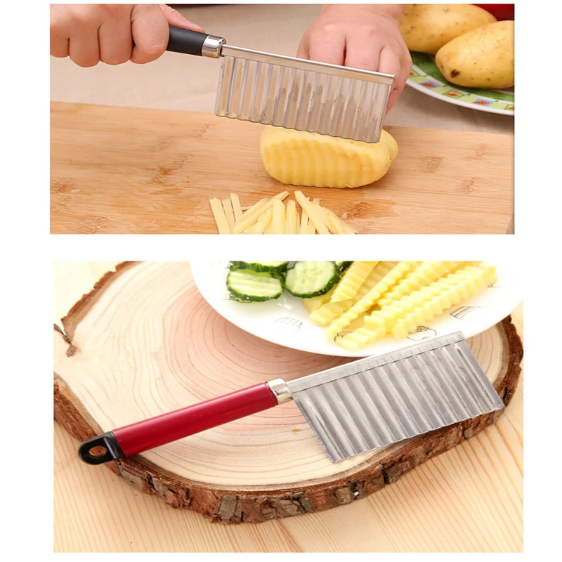 1 шт. Кухонные гаджеты нож овощерезка волнообразный нож для резки картофеля кухонные аксессуары для кухни Cocina, Q