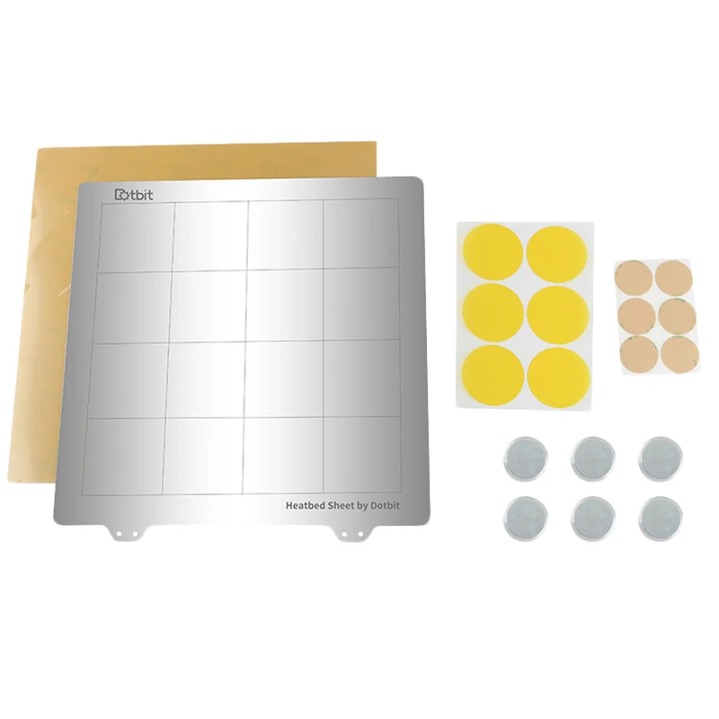 

3D Printer Upgrade Bed Spare Parts, Spring Steel Sheet Heat Bed Surface 235X235Mm/ 9.2X9.2 Inch, Hotbed Build Plate, With Circ