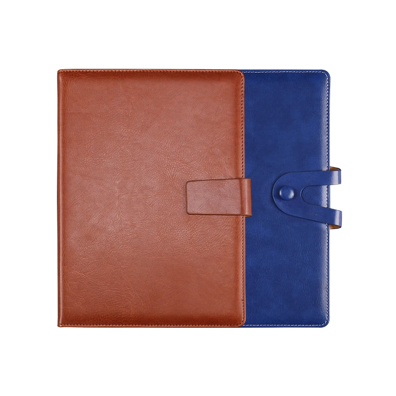 

Business Notebook Hardcover B5 Thick 100 Sheets Fine Faux Leather Planners Writing Notebooks with Hasp Brown Blue Black