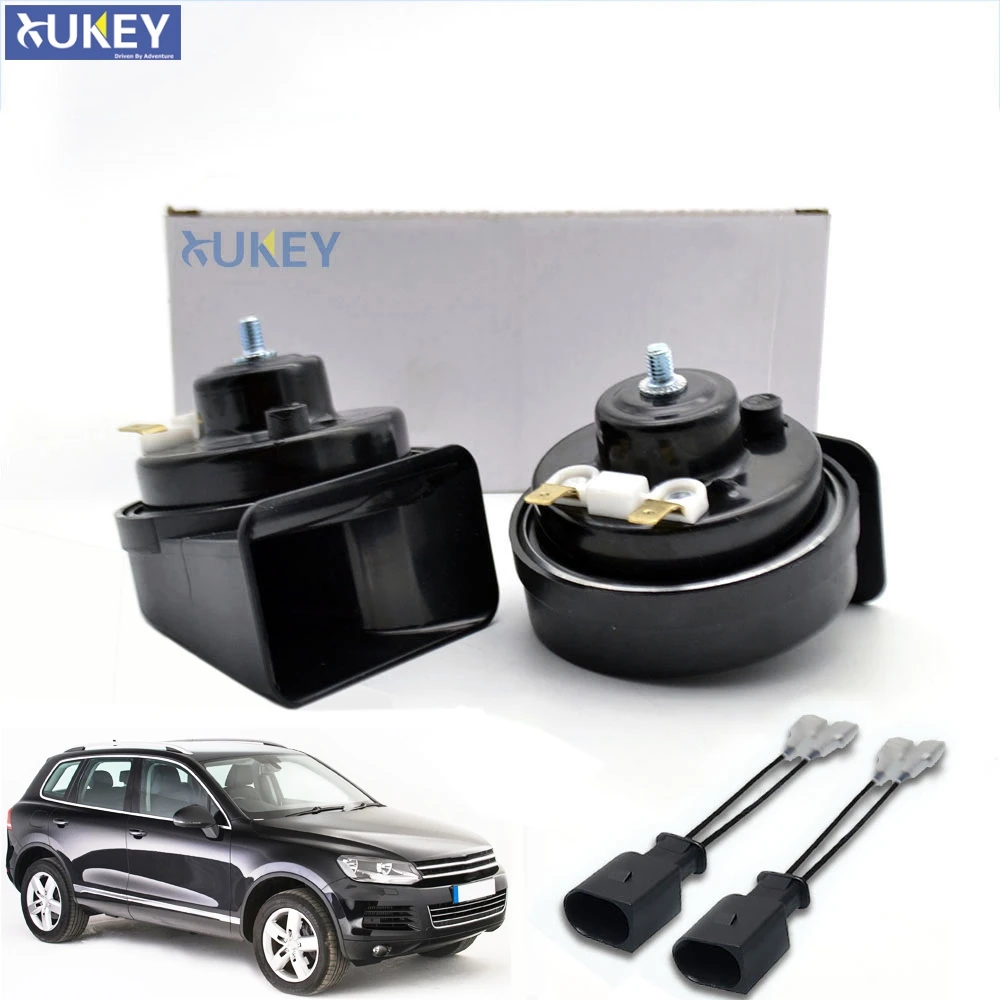 

For VW Touareg 2011 2012 2013 2014 2015 2016 2017 2018 Snail Horn 12V 410/510Hz High Low Pitch Waterproof Loud Auto Horns