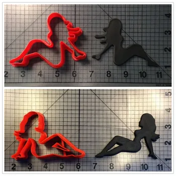 

Mudflap Girl Series Cookie Cutter Set Fondant Cupcake Top Cutter Custom Made 3D Printed Cake Decoration Tools Cookie Molds