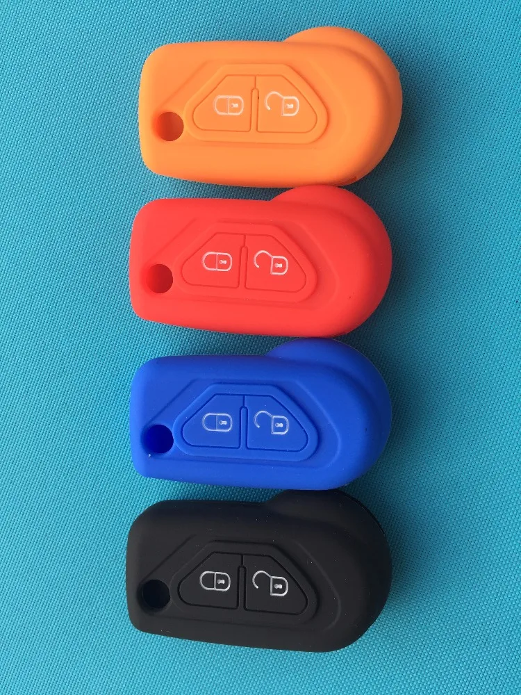 

soft silicone rubber car key cover case shell skin protect Silicone Flip Key Cover Case Fob For Citroen DS3 Skin Shell 2 Button