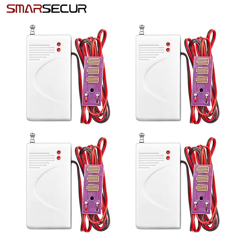 

4pcs Wireless Water Intrusion Leakage Sensor Detector Water Leak Detector 433MHz Sensor For Our Alarm System