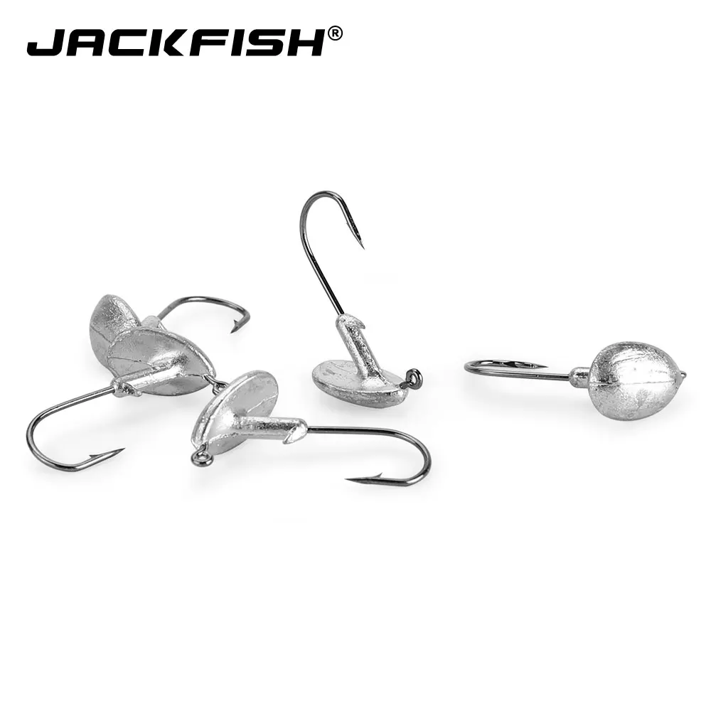 JACKFISH 5 шт./лот приманки из свинца крючок на голову 3,5 г/5 г/7 г свинцовый крючок для рыбалки GrankHook мягкий червяк для ловли карпа рыболовные снасти