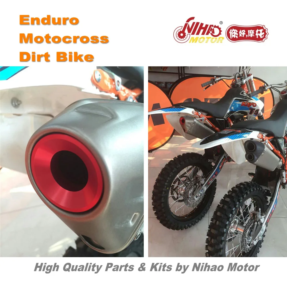 

74 Motocross Parts Performance muffler KAYO T2 T4 T6 Alloy plug red Enduro Kit Dirt bike spare cross for Kawasaki for KTM for Ka