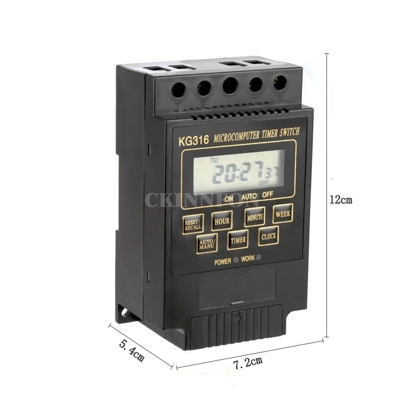 

DHL 100PCS 110V 220V 25A Din Rail LCD Digital Programmable Electronic Timer Switch KG316