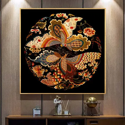 

Needlework,DMC DIY Cross stitch,Full Embroidery kit,royal phoenix peacock bird printed Cross-Stitch handwork painting gift