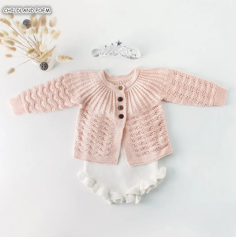 طفلة الملابس محبوك الطفل الملابس سترة القطن المولود الجديد رومبير فتاة الفتيان بذلة الطفل ملابس الأولاد مجموعة الفتيان رومبير