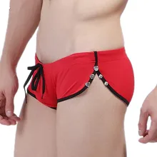 Мужская одежда, Быстросохнущий купальник, одноцветные пляжные шорты, мужские повседневные шорты, мужские плавки, пляжные шорты, шорты для геев