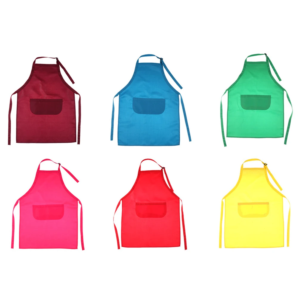 

DIY Paint antifouling aprons for kids Kindergarten Waterproof Anti-Wear Apron Painting Drawing Coat for Children Costume Crafts