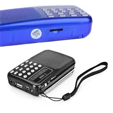 Rechargerable Radio Station Mini Portable FM Radio Stereo Speaker MP3 Music Player with TF Card USB Disk Input Gift For Parents