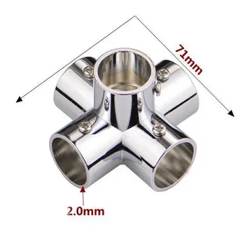 

25mm Round pipe connecting piece Stainless steel 5 way pipe connector tube fitting Zinc alloy