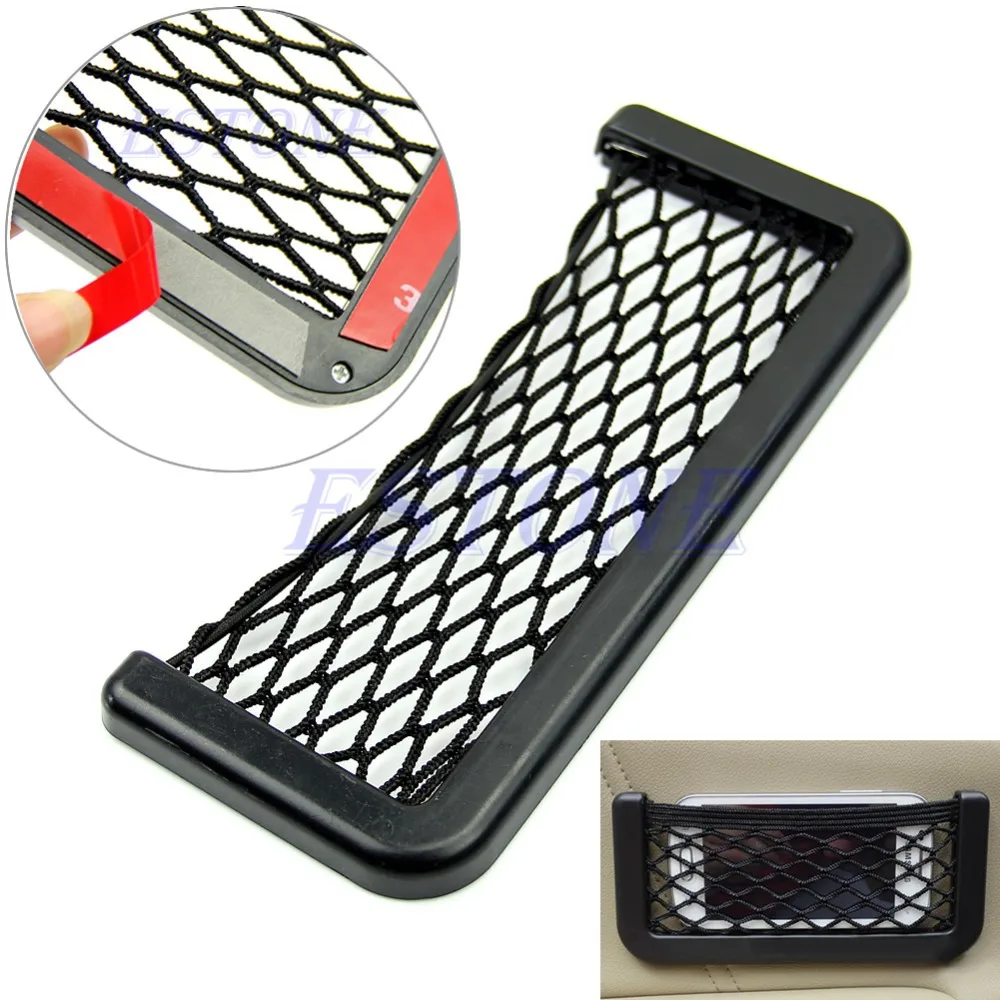 

Hot Car Auto String Mesh Bag For Cellphone Gadget Cigarette Storage Pouch