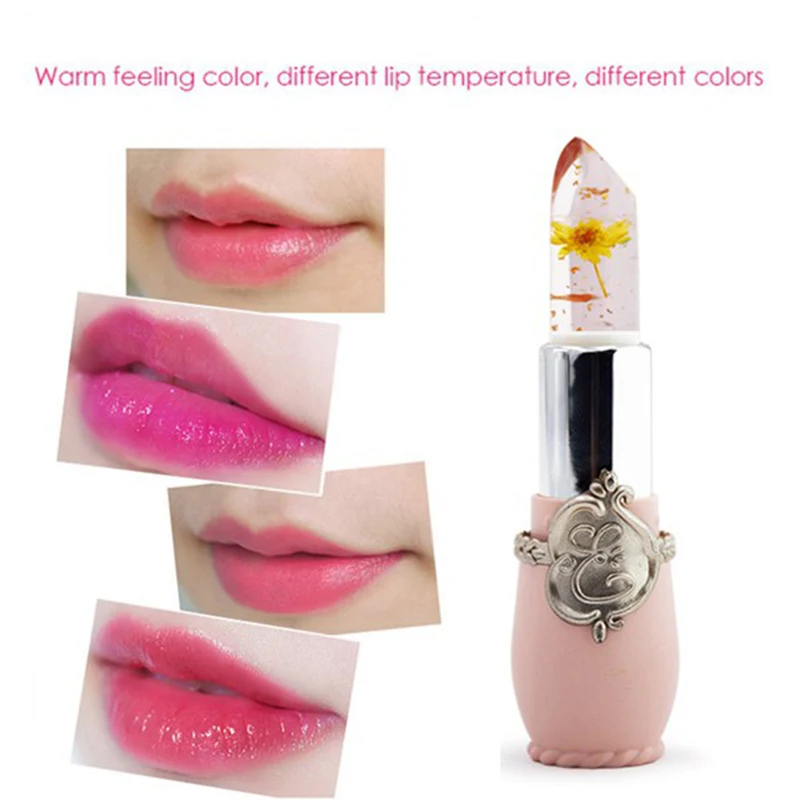 

Beauty Lipstick Bright Flower Crystal Jelly Lipstick Magic Temperature Change Color Lip Balm Makeup Tool Beauty Tool