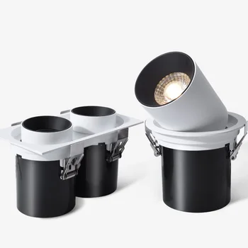 

12W 15W 20W 24W COB LED Downlights Recessed Ceiling Spot Light AC220V 360Degree Rotatable /Up-Down Retractable Adjustable Lamps