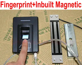 

Fingerprint Access Controller Terminal machine with slave wiegand reader+Door Frame Inbuilt Magnetic Lock kit
