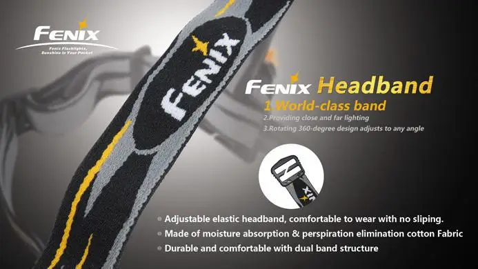 Fenix 18 22 мм фонарь с регулируемой эластичной повязкой на голову держателем