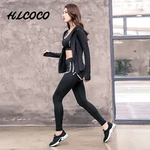 Swimmart 3 шт. женские комплекты для йоги фитнеса спортивный бюстгальтер+ штаны для йоги+ пальто Леггинсы Набор для спортзала бега спорта костюм набор тренировочная одежда женский