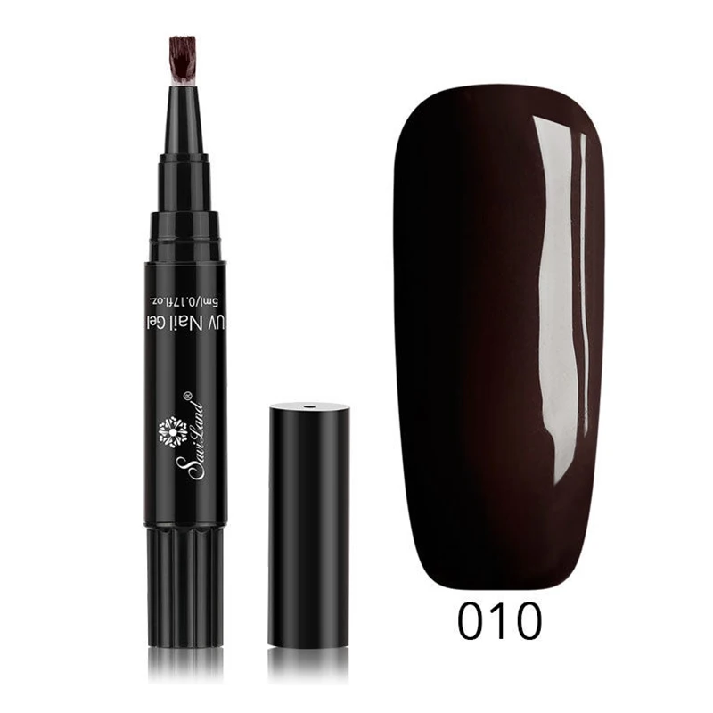 

1 Pcs 3 In 1 One Step Gel Varnish Pen Nail Gel Polish Special Design Pencil QRD88