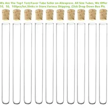 100 шт. 20x200mm 43 мл Стекло Тесты трубки с корковой пробкой гироборд с колесами 8 дюймов пользу трубка банка для чая, все размеры