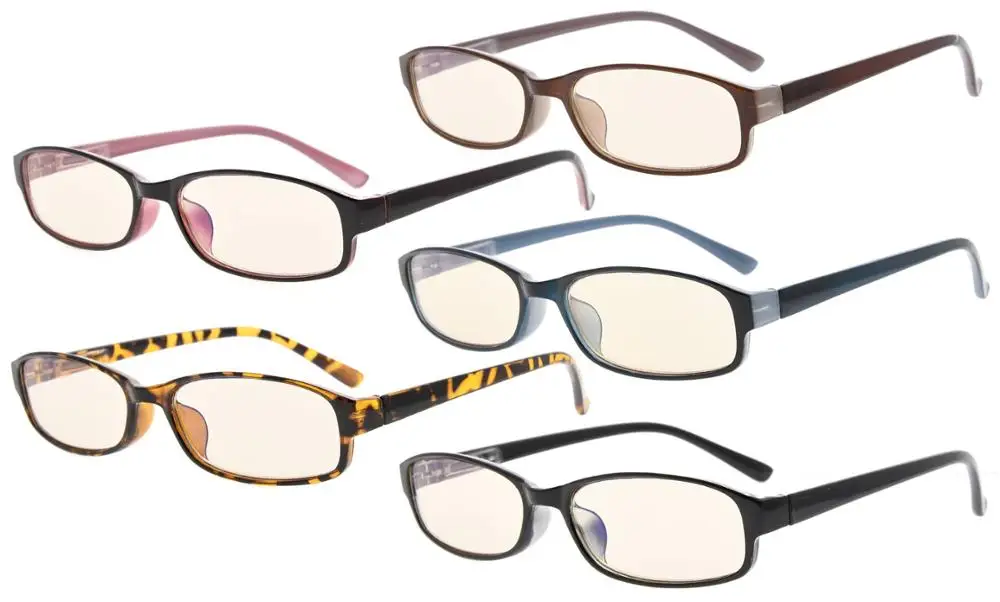 CG908K-5pcs-Mix CG908K-5pcs-Mix Eyekepper 5-pack Защита от УФ, антибликовые, антибликовые очки для компьютера - Цвет оправы: CG908K-5pcs-Mix