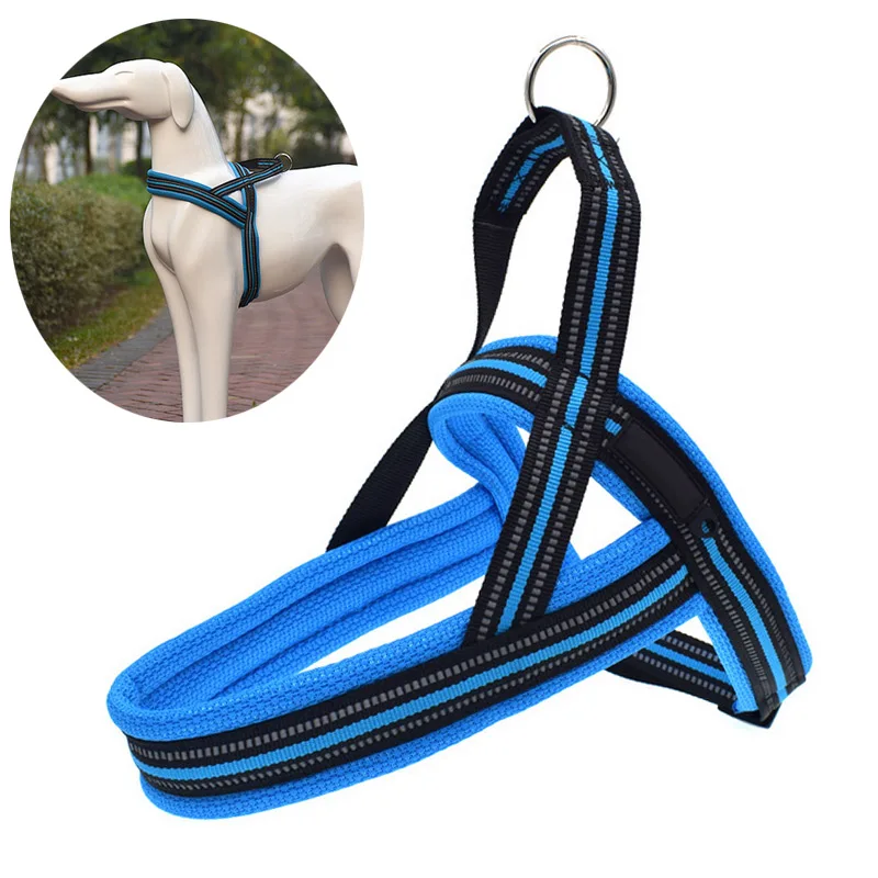 Dog Harness With Traction Belt Collar Reflective Adjustable Small