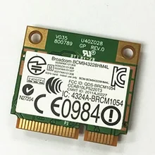 Новая Оригинальная беспроводная карта Broadcom BCM943228HM4L BCM43228 300Mbps 2,4G/5 GHZ 802,11 a/b/g/n half Mini PCI-E для hp 8470P 8570W