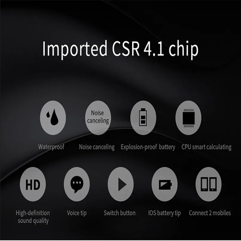 CSR V4.1 bluetooth гарнитура с шумоподавлением беспроводной наушник громкой связи