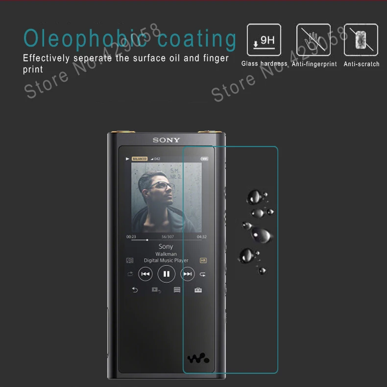Защитная пленка для экрана из закаленного стекла SONY NW ZX300 ZX300A с заглушкой от