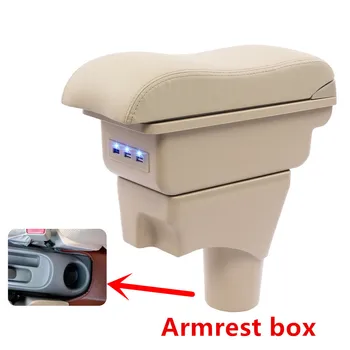 

For Nissan Sunny/Versa armrest box PU Leather central Store content box cup holder car-styling accessories parts 11-16