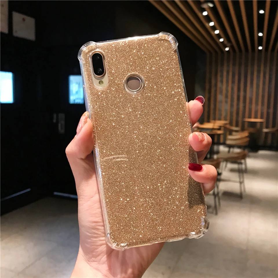 Противоударный Блестящий Защитный чехол для XiaoMi 9 SE 8 Lite A2 A1 Play силиконовый мягкий