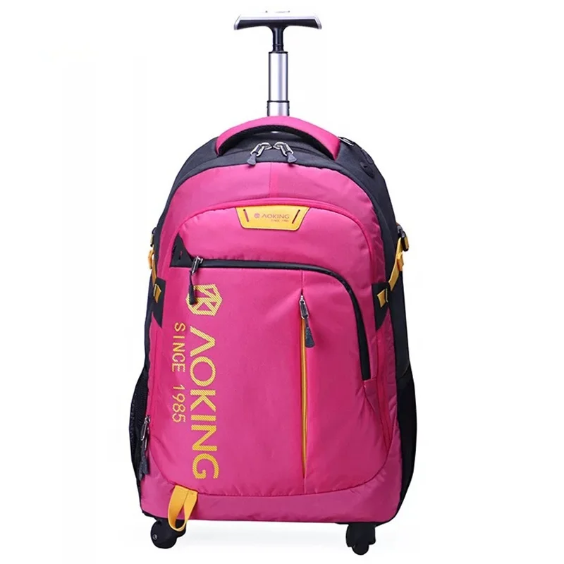 Модная багажная сумка на колесиках, Повседневная дорожная сумка для компьютера на колесиках, вместительный ультра-светильник, универсальный чемодан на колесиках - Цвет: Red