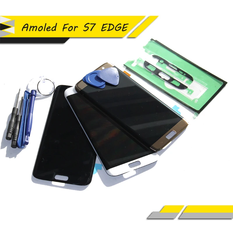 

100% Tested For Samsung Galaxy S7 edge LCD G935 G935F Super AMOLED LCD Display Screen Digitizer Assembly