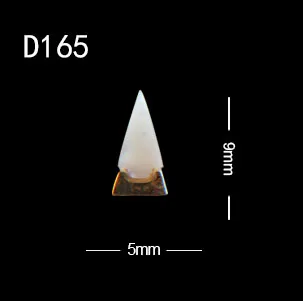 10 шт./партия, квадратный треугольный пентаграмма в японском стиле, янтарь с золотым ободом, имитация камня декорации аксессуары для ногтей, горный хрусталь - Цвет: D165