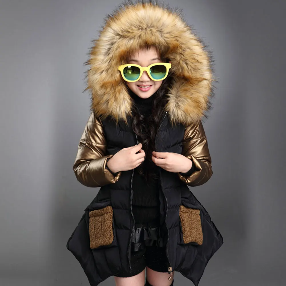 

Fashion Children Kids Girls Winter Long Sleeve O-neck Casual Coat Outwear Jacket