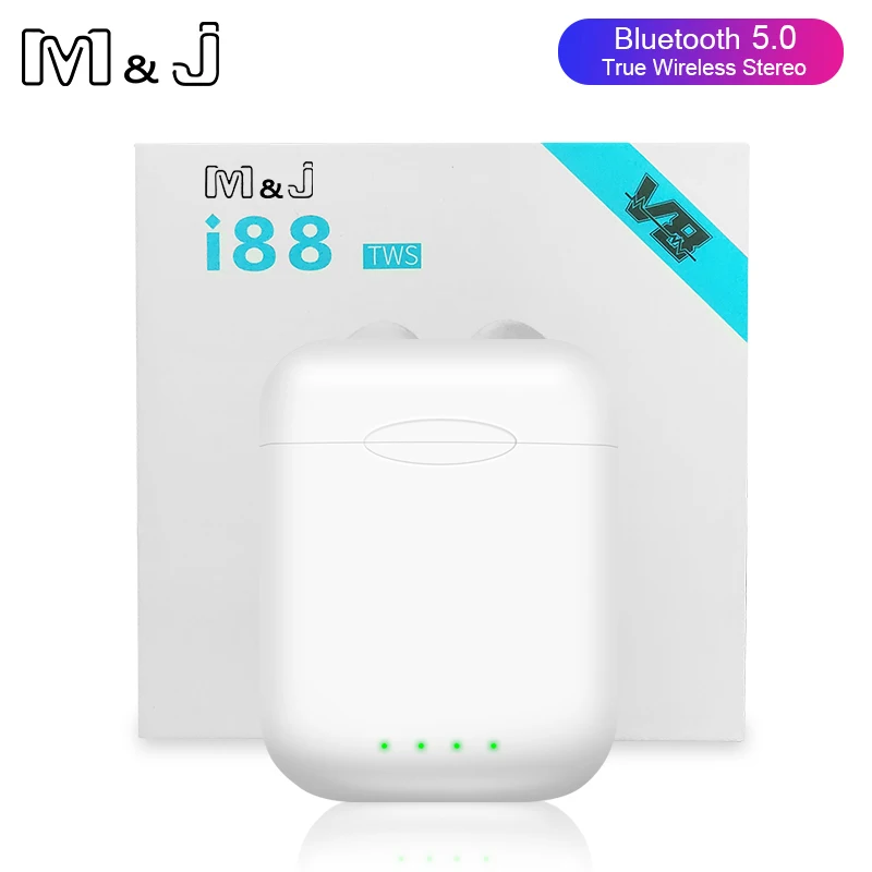 Оригинал i88 TWS Беспроводная bluetooth-гарнитура мини наушники Bluetooth с сенсор для iPhone Xiaomi - обзор