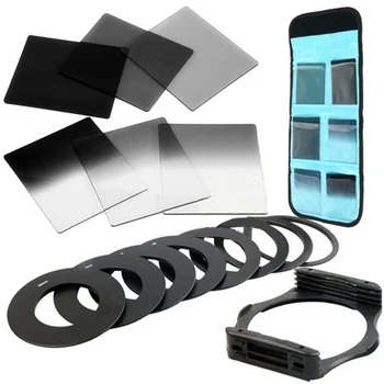

cokin p filter adapter 6pcs ND2 ND4 ND8 Gradual ND2 4 8 Filter Set + 9pcs Ring Adapter for Cokin P +bag