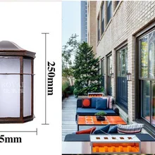 Европейское антикварное украшение для сада настенный светильник алюминиевый акриловый водонепроницаемый светодиодный светильник наружного освещения