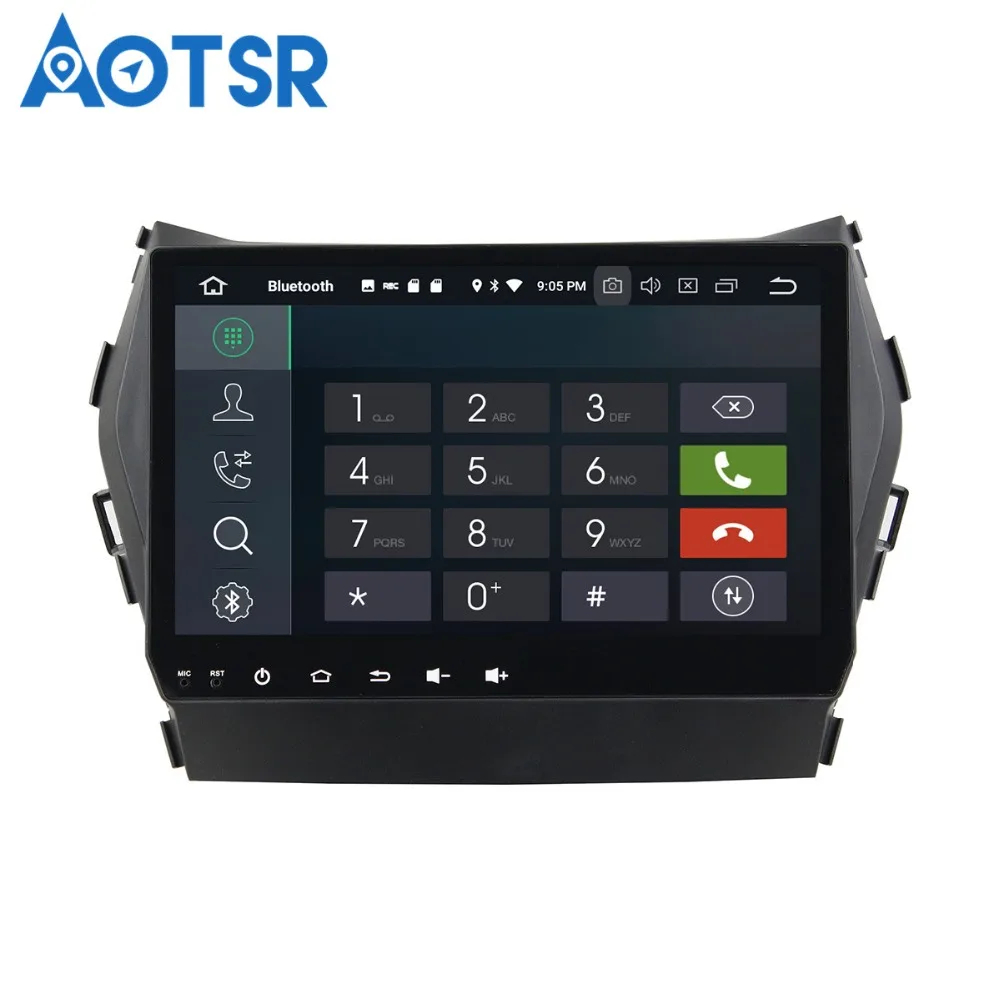 Top Aotsr Android 8.0 7.1 GPS navigation Car DVD Player For Hyundai IX 45 2014-2016 multimedia radio recorder 2 DIN 4GB+32GB 2