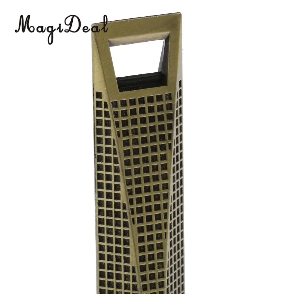 MagiDeal 14cm Metal Model Shanghai World Financial Center Bronze Statue for Bedroom Home Bars Decor 