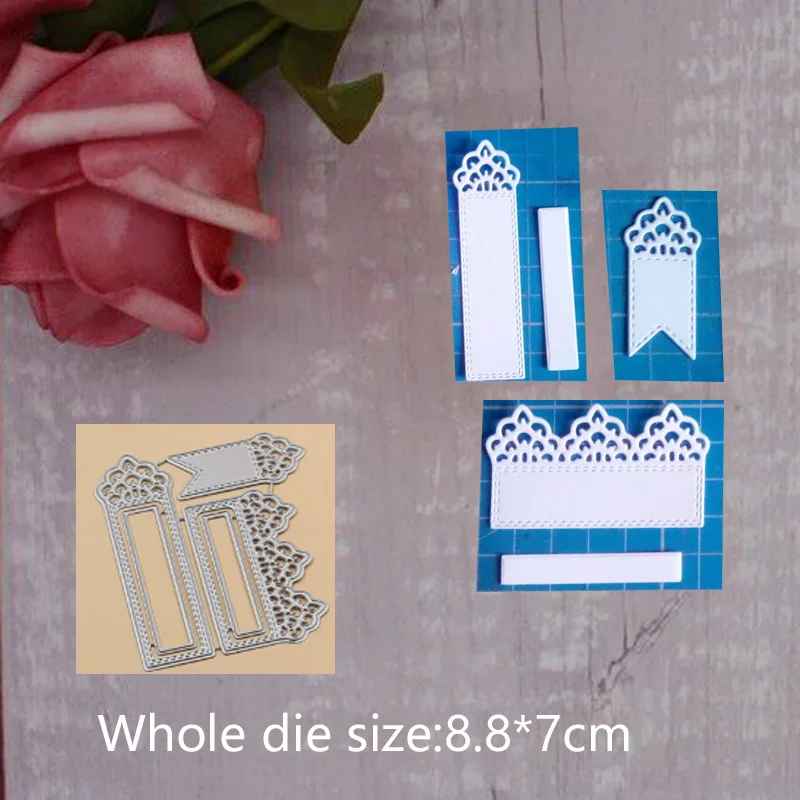 

Lacey Tabs Metal Steel Cutting Embossing Dies For Scrapbooking paper craft home decoration Craft 8.8*7 CM