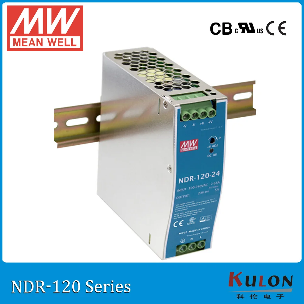 Original MEAN WELL NDR-120-48 Single Output 120W 48V 2.5A Industrial DIN Rail Mounted Meanwell Power Supply NDR-120 Original MEAN WELL NDR-120-48 Single Output 120W 48V 2.5A Industrial DIN Rail Mounted Meanwell Power Supply NDR-120